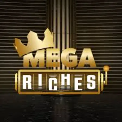 Screenshot of Mega Riches Casino homepage showing game lobby and promotions